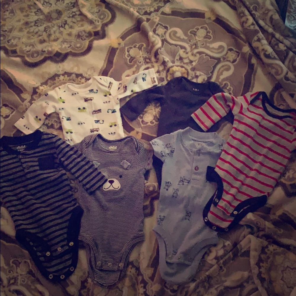 6 Items, male onesies